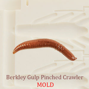 Berkley Gulp Pinched Crawler Worm Soft Plastic Bait Mold DIY Lure