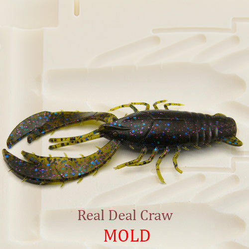 Real Deal Craw Fishing Soft Plastic Bait Mold DIY Lure