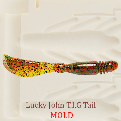 Lucky John T.I.G Tail Fishing Plastic Bait Mold Shad DIY Lure