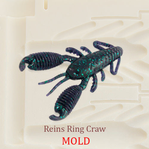 Reins Ring Craw Fishing Soft Plastic Bait Mold DIY Lure