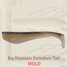 Big Hammer Swimbait Tail Shad Plastic Bait Mold DIY Lure